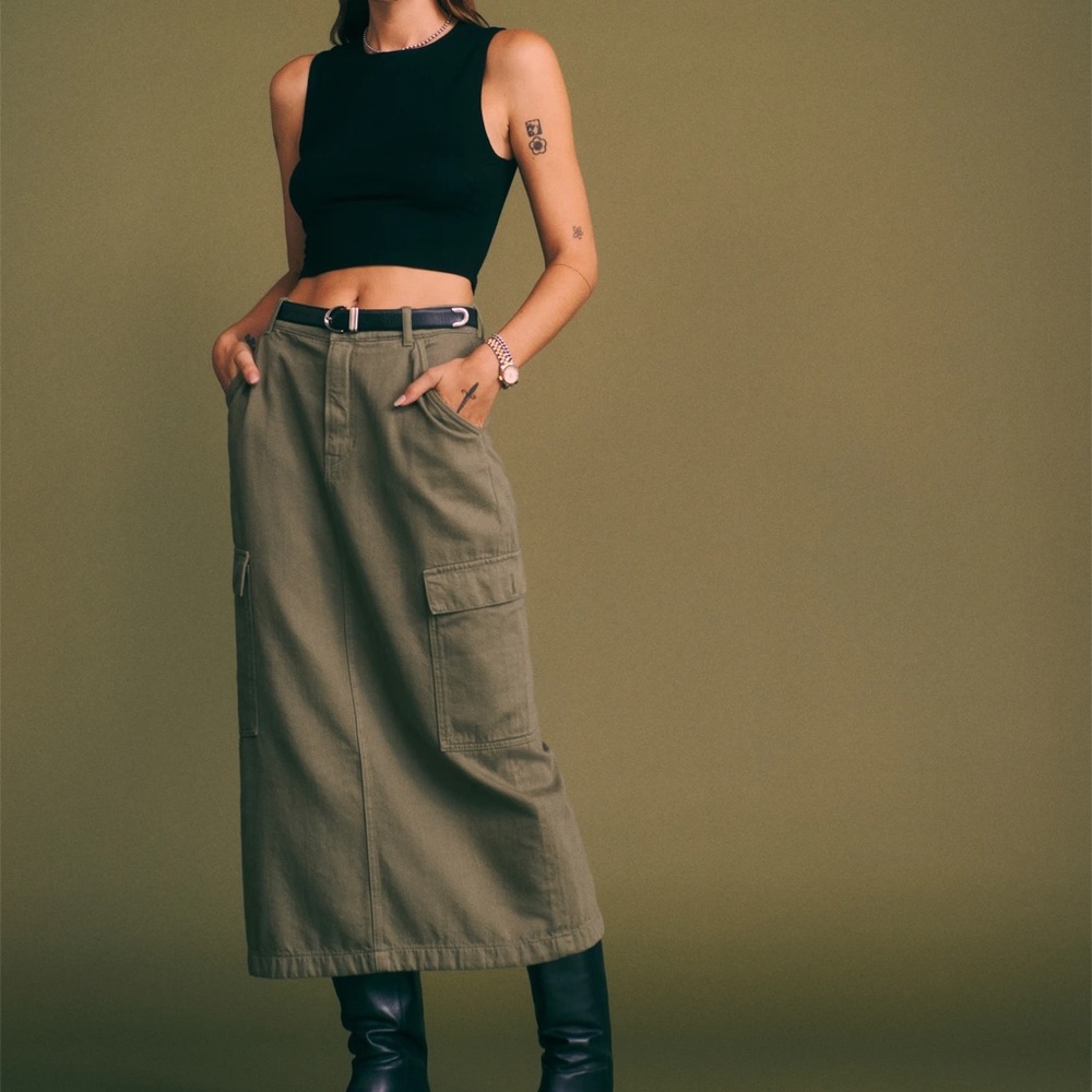 Reformation Maggi Cargo Midi Skirt